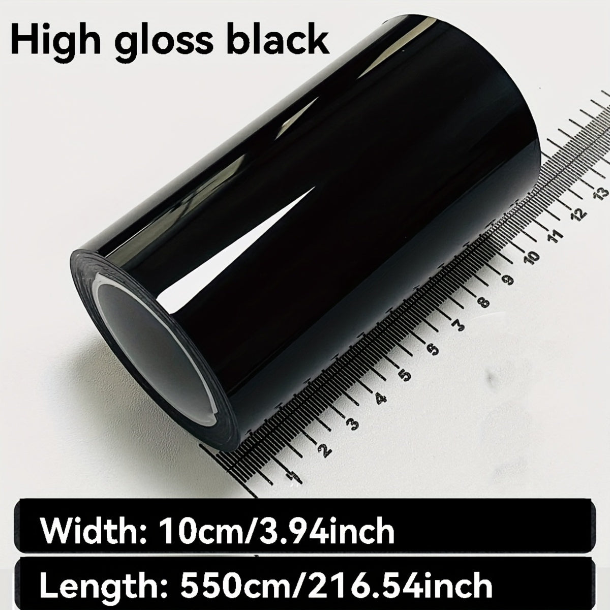 Vinilo de fibra de carbono para coche, pegatina, negro mate, película protectora brillante