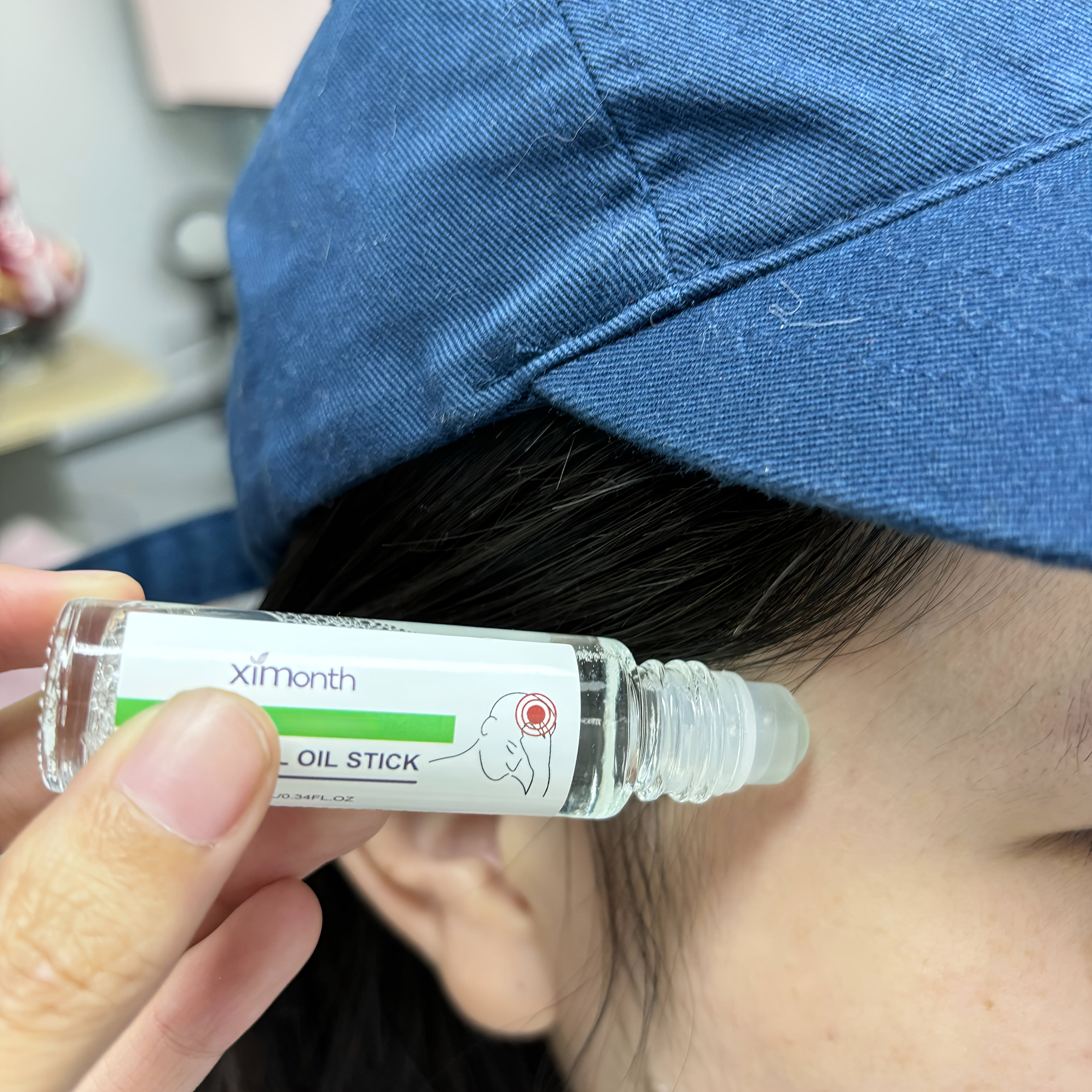 Esencia de menta y lavanda en roll-on para cuidado de las sienes, cuello y muñecas, set de 1, 2, 3 o 4