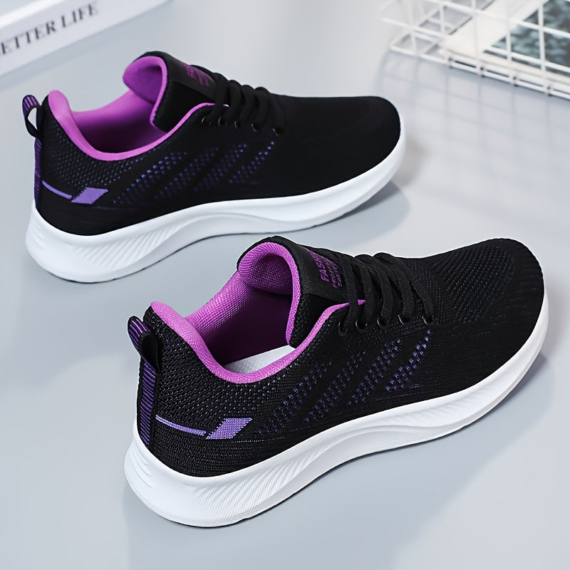 Women's Breathable Mesh Running Shoes Lightweight Sneakers Black Pink