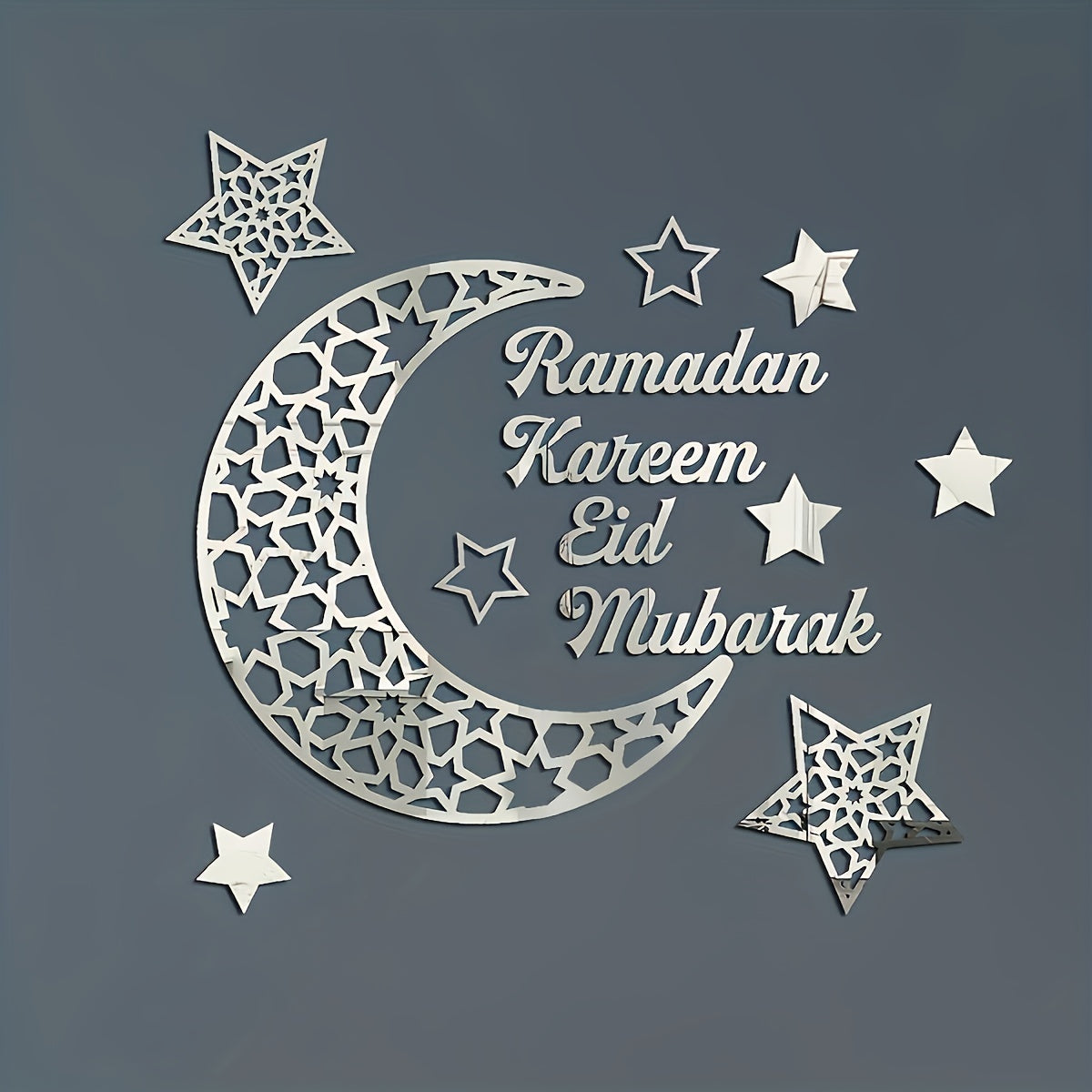 Ramadan Mirror Decorative Wall Stickers for Festive Atmosphere in Middle East