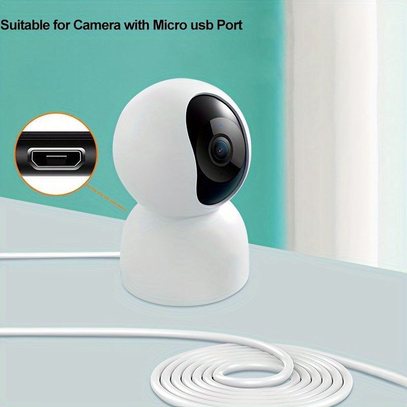 Cable de carga Micro USB de 30W, de 1 a 14 m, con cable redondo de PVC, transferencia de datos de alta velocidad y carga, compatible con teléfonos Android, cámaras, bancos de energía y dash cams