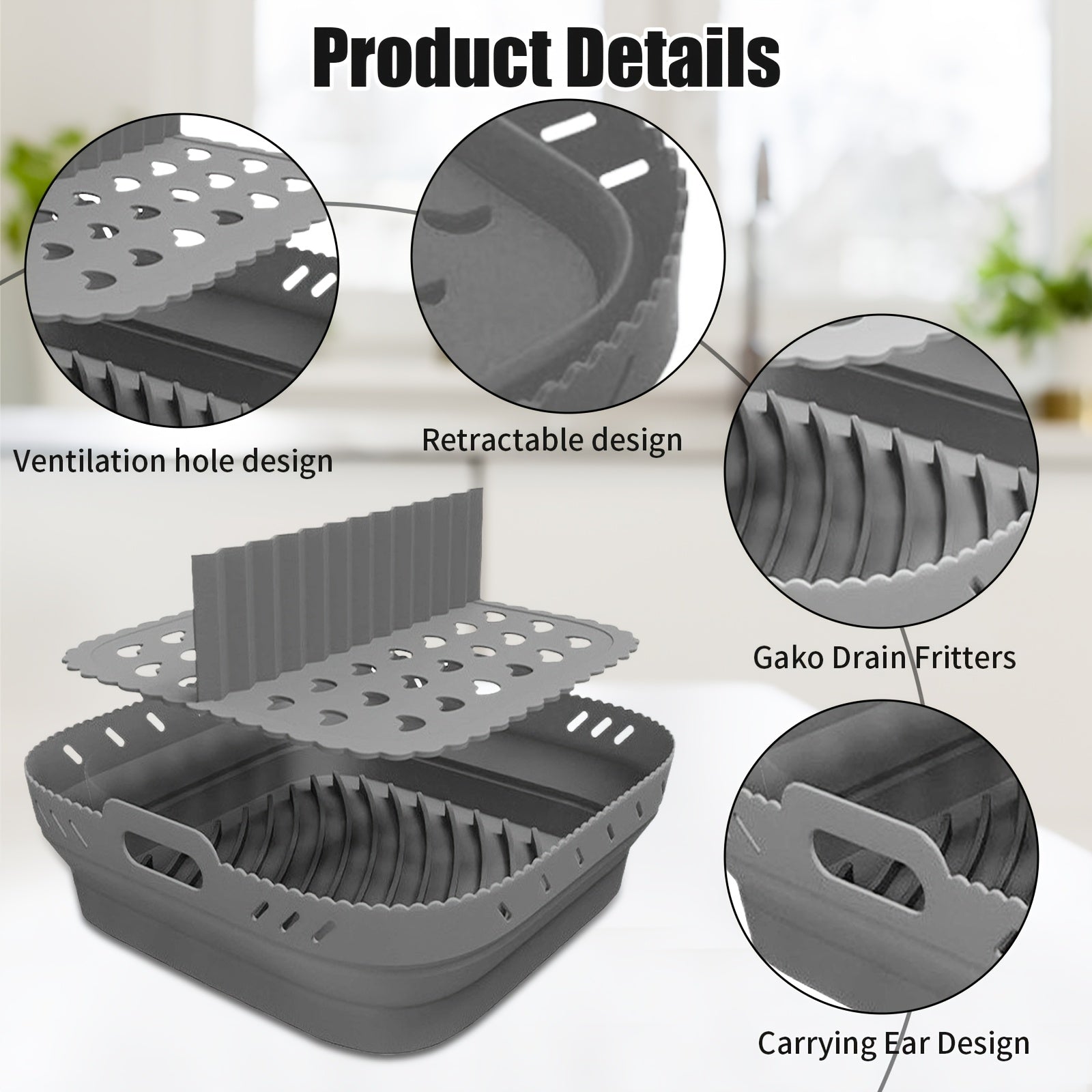 8,5-дюймовая силиконовая противень для выпечки с антипригарным покрытием, устойчивое к высоким температурам, легко очищается, кухонное выпекание