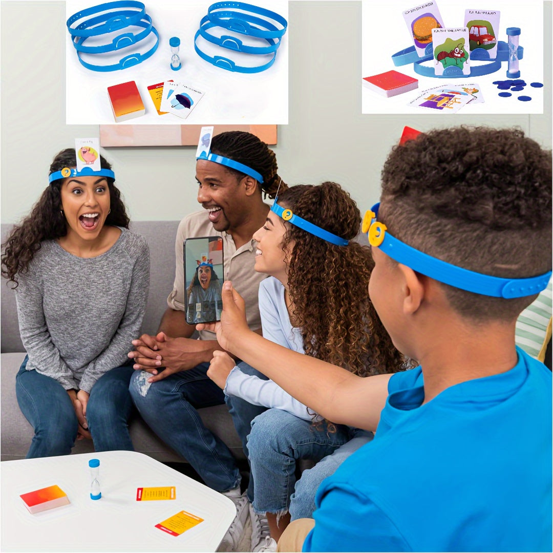 Interactive Family Guessing Game for Kids Ages 3+ with Timer Cards and Pieces