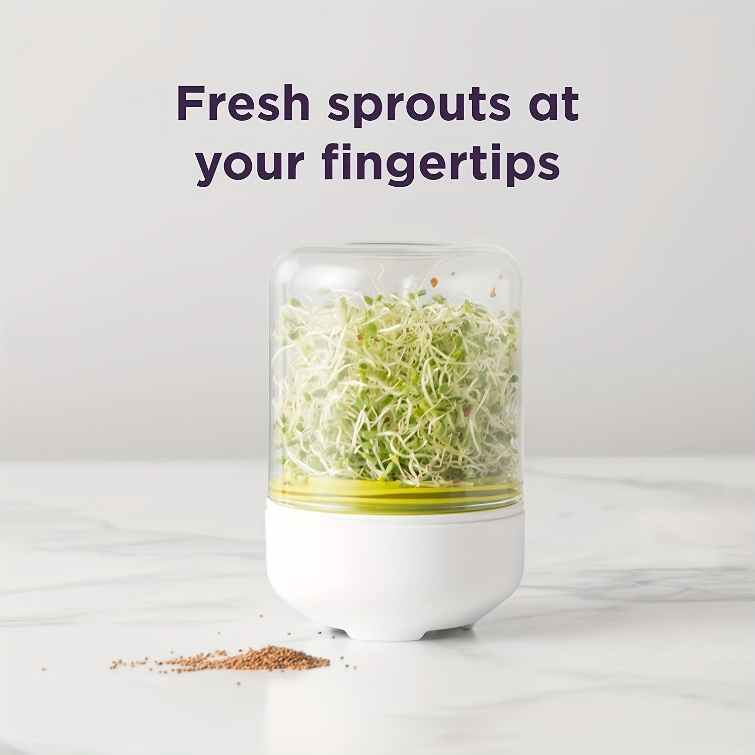 Yashil loviya ko'chatlari uchun stol usti ko'chatlar qurilmasi, oshxona o'stirish to'plami, elektrsiz