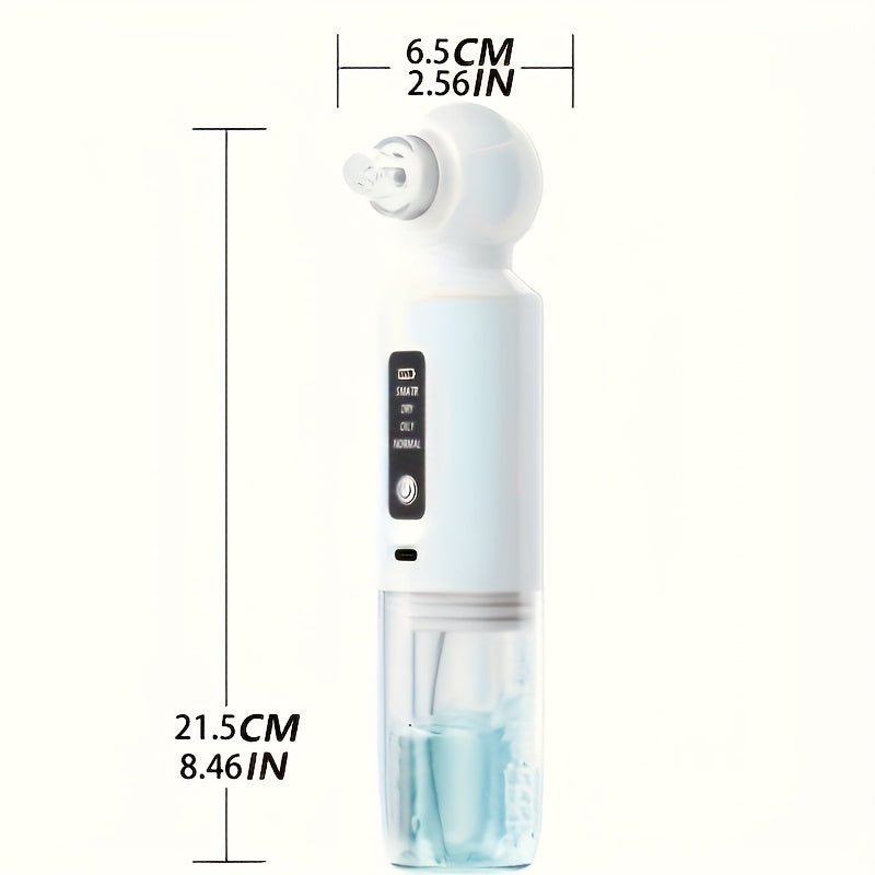6-in-1 Электр қара нүктелерді кетіруші вакуум USB зарядкасымен, жылу компрессы, терең тазалау, қайта зарядланадиган литий батареясы