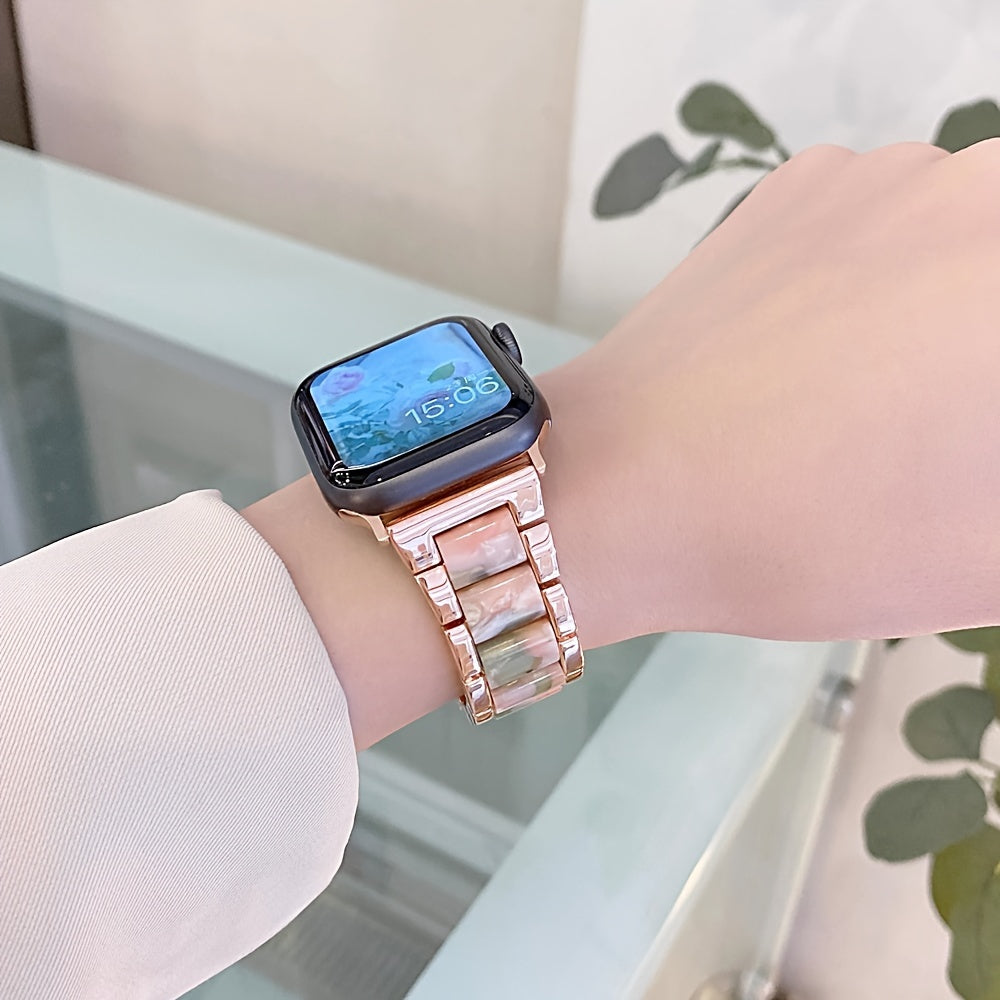 Stainless Steel and Resin Smartwatch Band for 38mm to 45mm Sizes