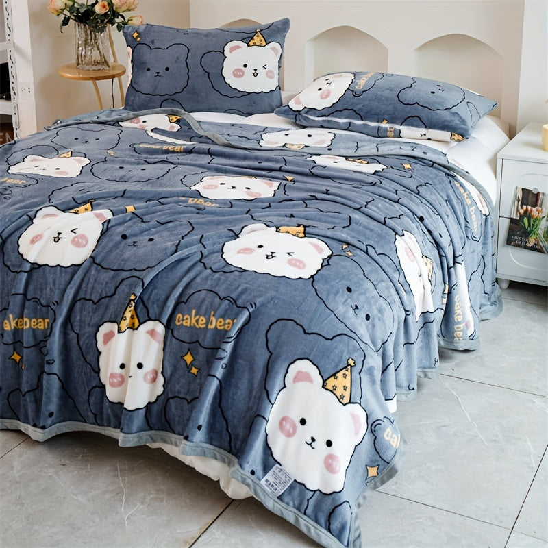 Black and White Floral Flannel Throw Blanket with Lace Embellishments All-Season Hypoallergenic Machine Washable