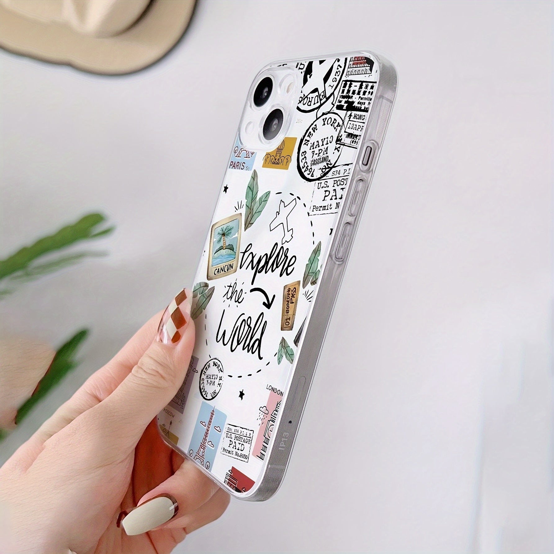 Shockproof TPU Phone Case with Hawaiian Pattern for Apple iPhone Models