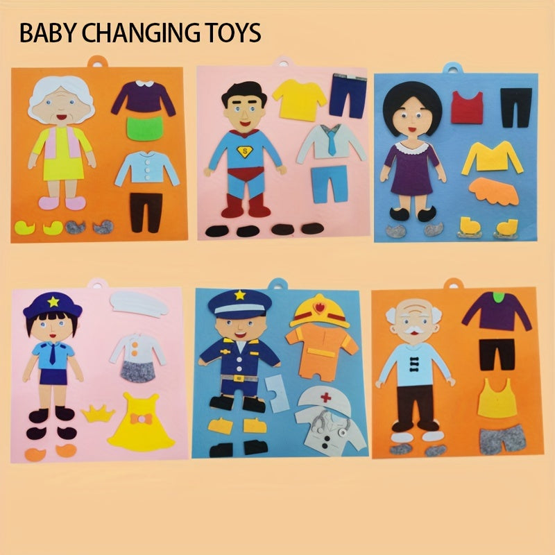 Educational Emoticon Cognitive Puzzle for Kids Dress Up Characters Kindergarten Learning Toy