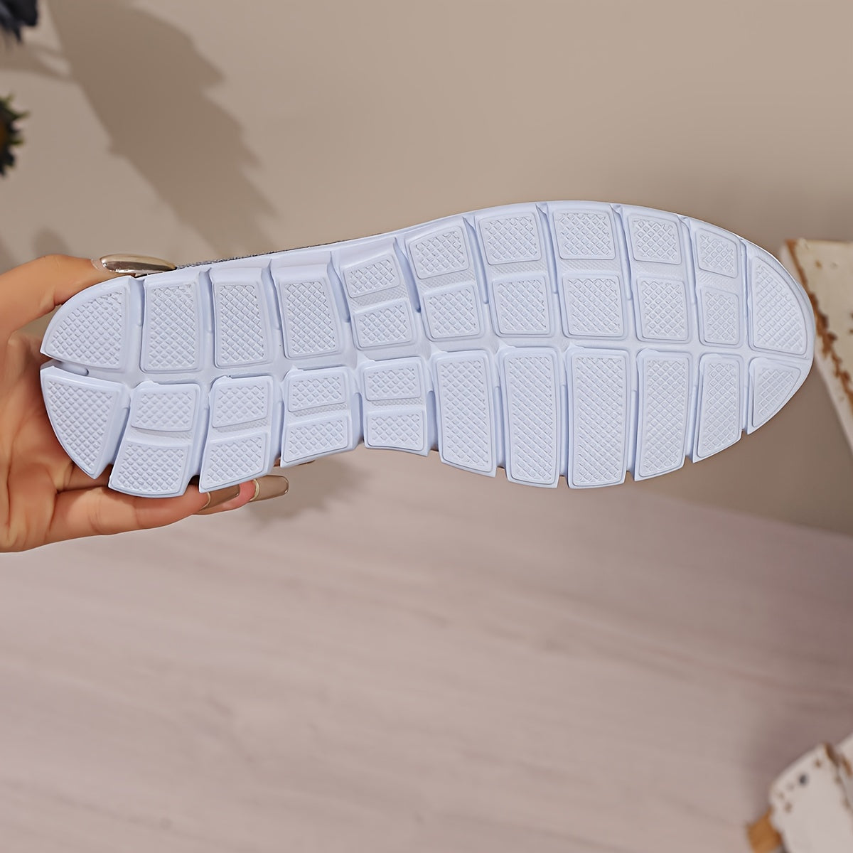 Women's Knitted Slip-On Sneakers with Platform Soft Sole and Breathable Design