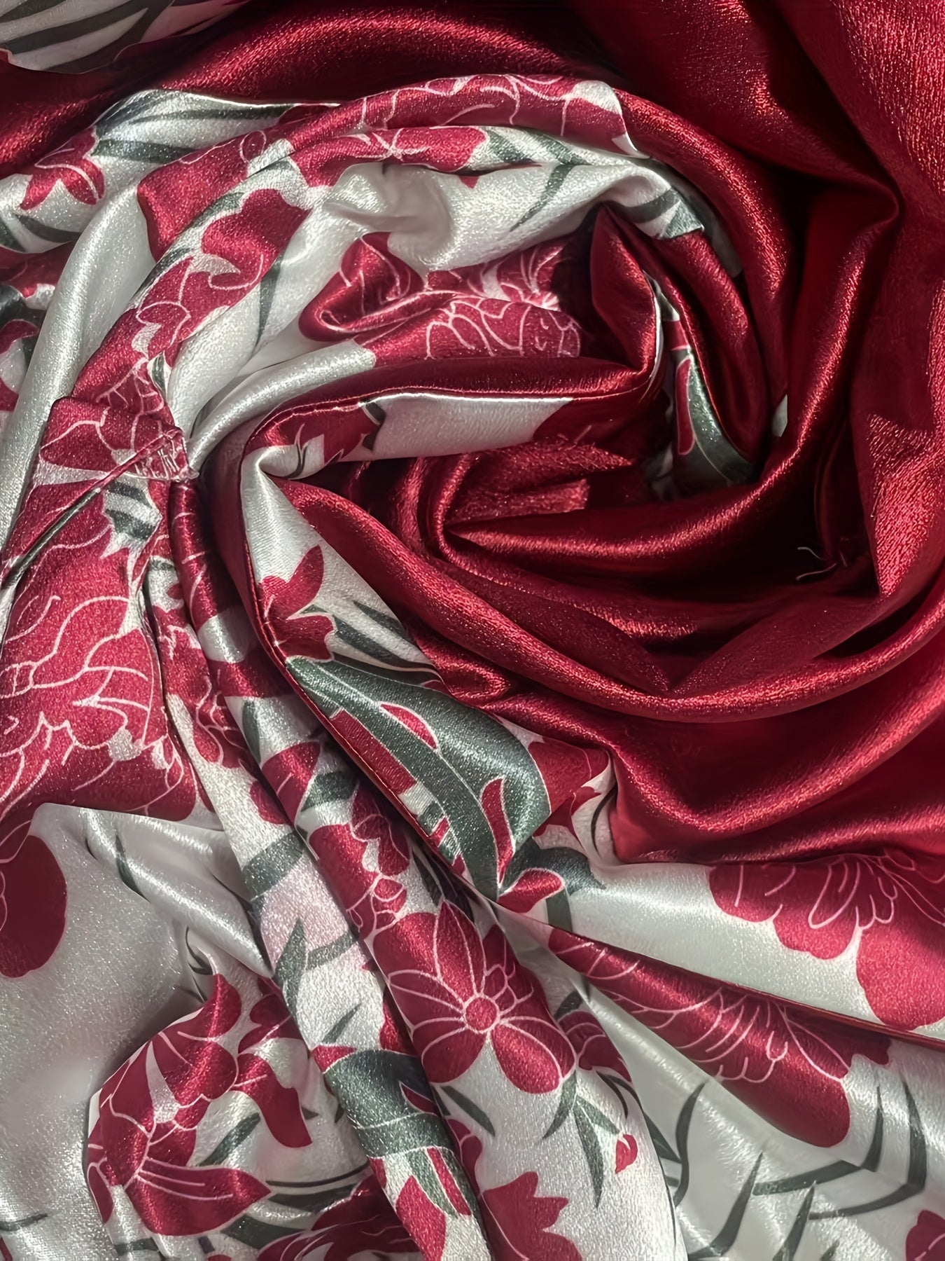 Women's Floral Print Turkish Kaftan Dress V-Neck Loose Fit All-Season