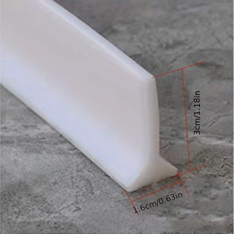 Bathroom Shower Barrier Non-Slip Waterproof Floor Protector Self-Adhesive White Gray Black