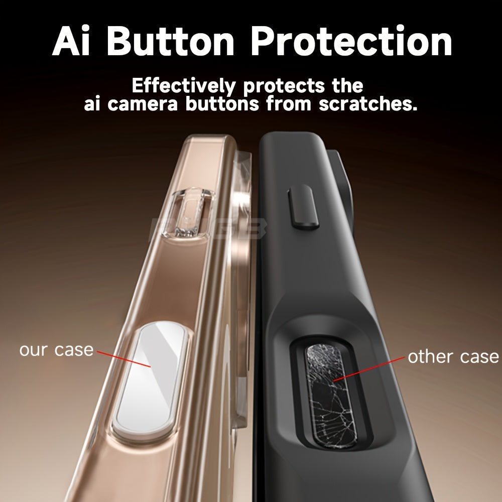 Luxury Clear Acrylic Wireless Charging Phone Case for iPhone 16 Pro Max