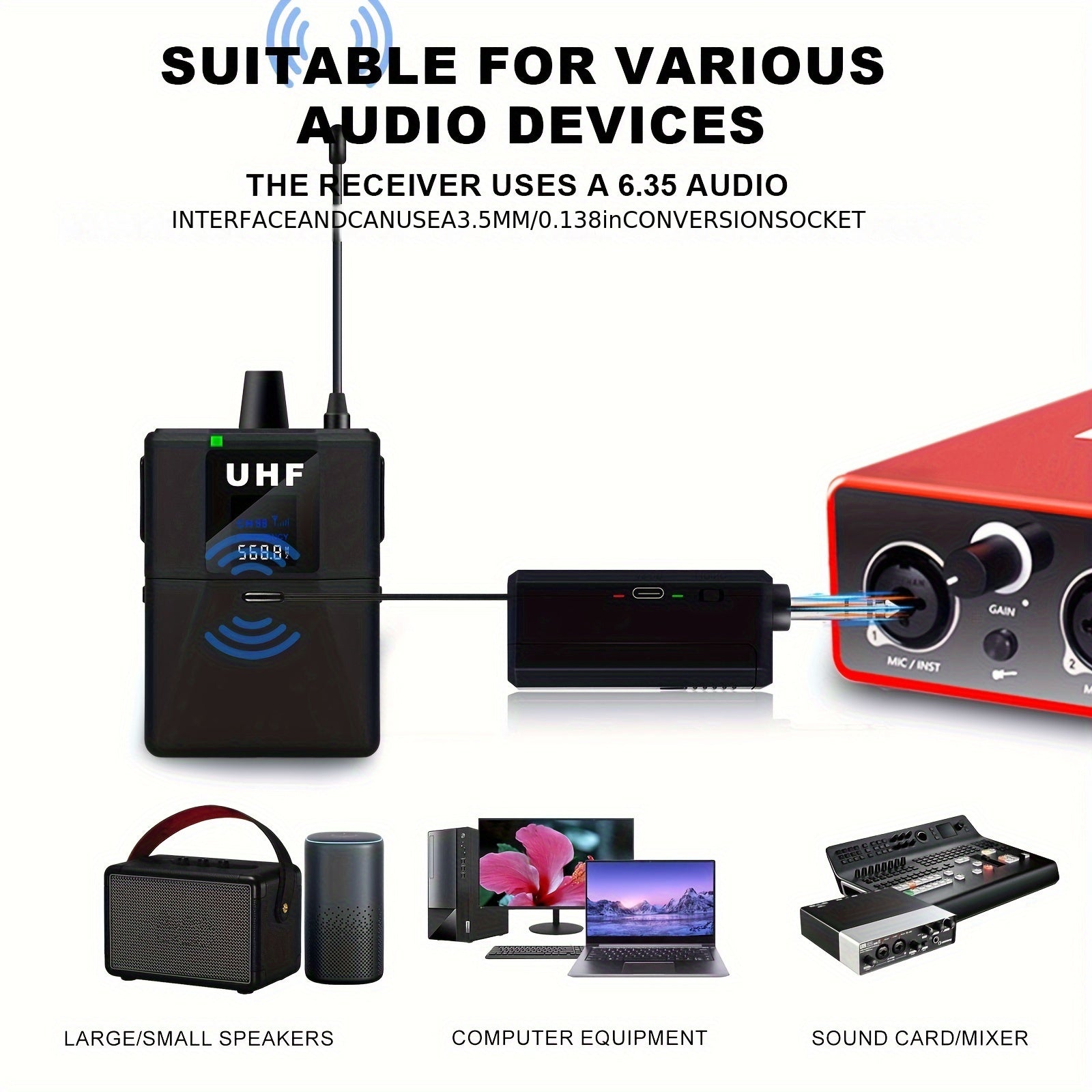 Wireless Dual-Channel Lavalier Microphone System for Cameras Interviews Phone Recording