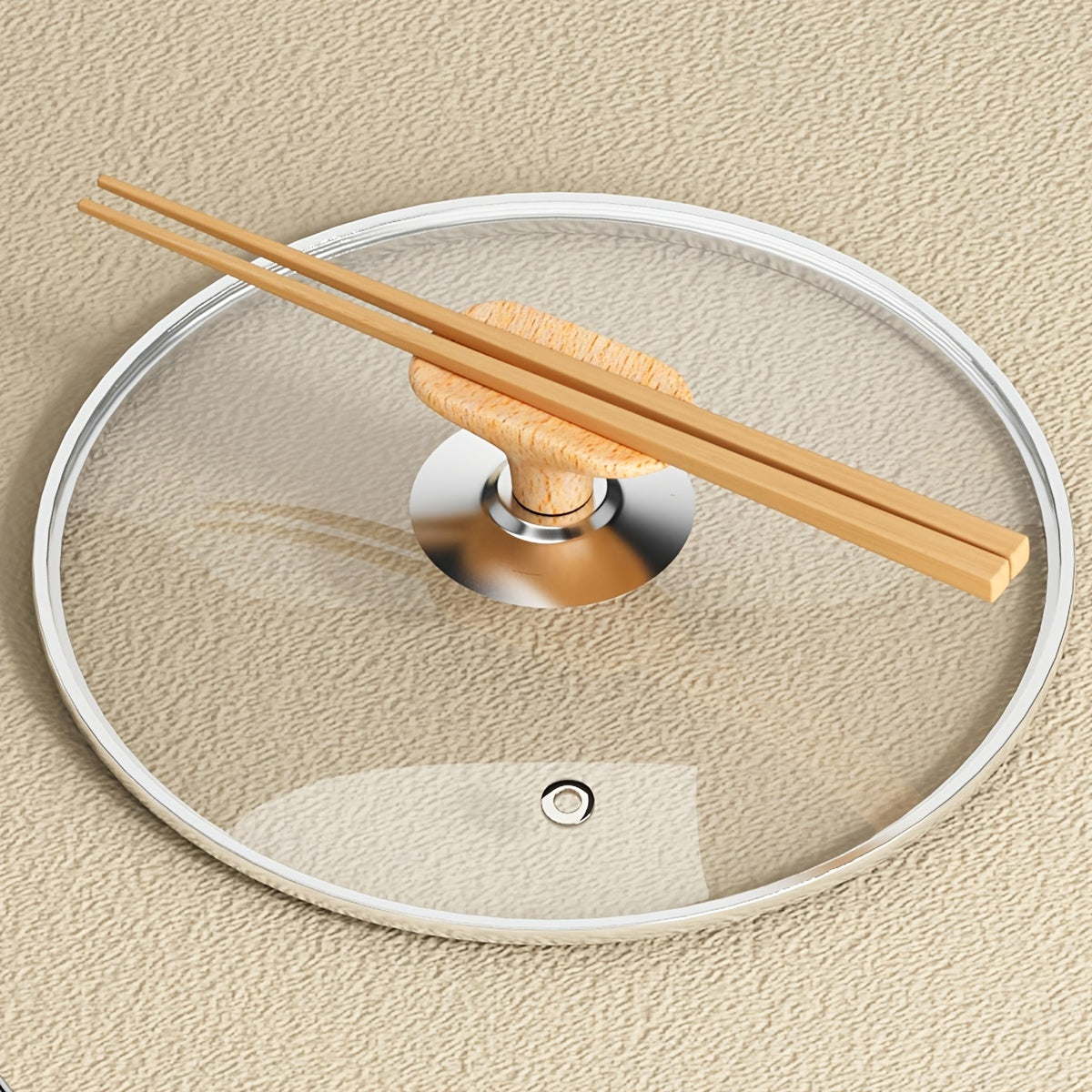 Stainless Steel Glass Pot Lid for Soup Milk and Flat Cooking Pots