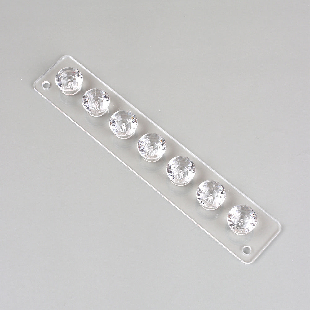 Акриловая настенная органайзер для украшений с 7 крючками для ожерелий и аксессуаров