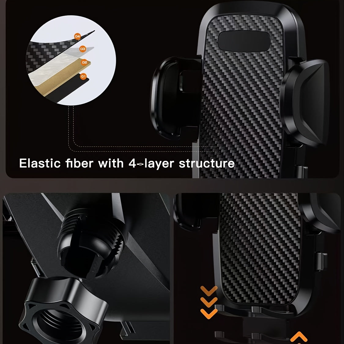 Universal avtomobil telefon uchun tutqich ABS material 360 daraja burilish suvli yopishqoq