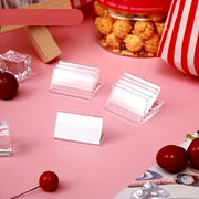 Acrylic Price Tag Business Card Holder Set of 10 with Small Sign Tag and Pendulum