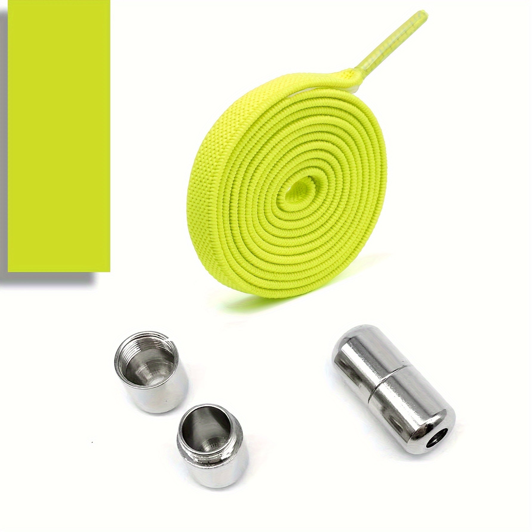 Elastic No-Tie Shoe Laces for Adults with Golden Capsule Buttons