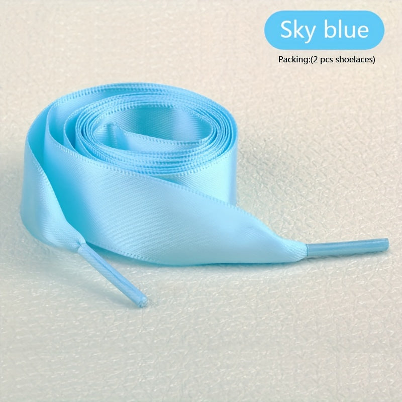 Unisex Polyester Shoelaces Solid Color for Sneakers and Boots