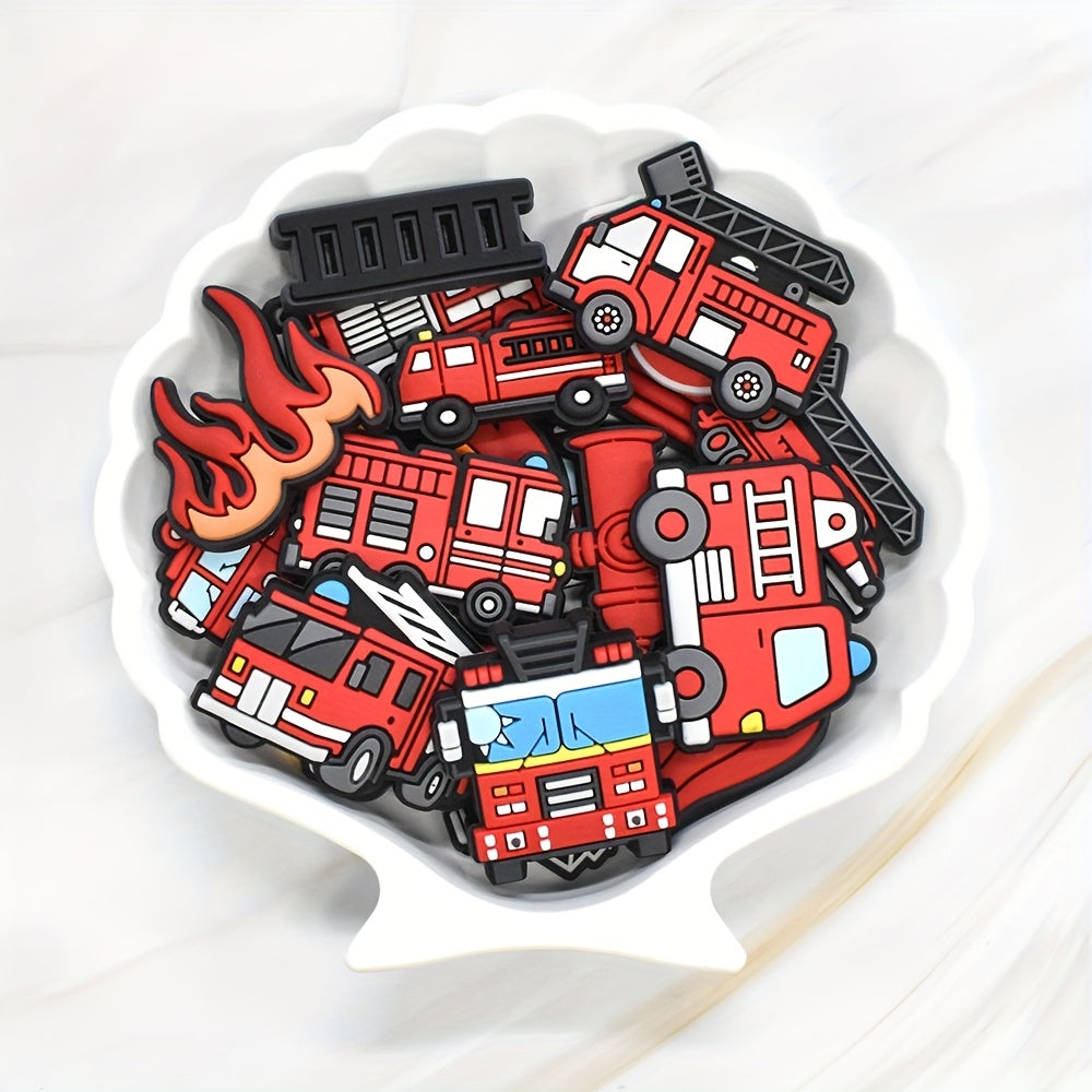 Kids Shoe Charms 22pcs Plastic Car-Themed Decor for Kids Shoes