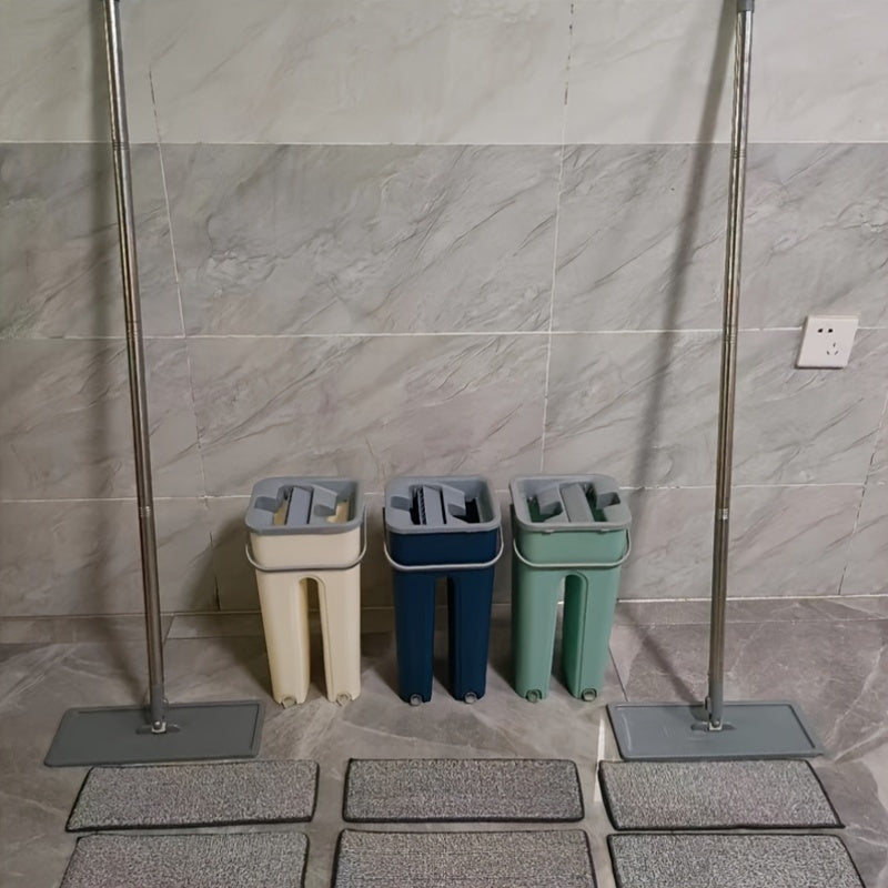 Ushbu tekis mopu qo'llaringizni ishlatmasdan oson siqish uchun maxsus ishlab chiqilgan. U chelak tizimi va nam va quruq tozalash uchun ikkita yuviladigan mikro tolali mop bilan birga keladi, bu esa uni uyda turli joylarni tozalash uchun mukammal qiladi.