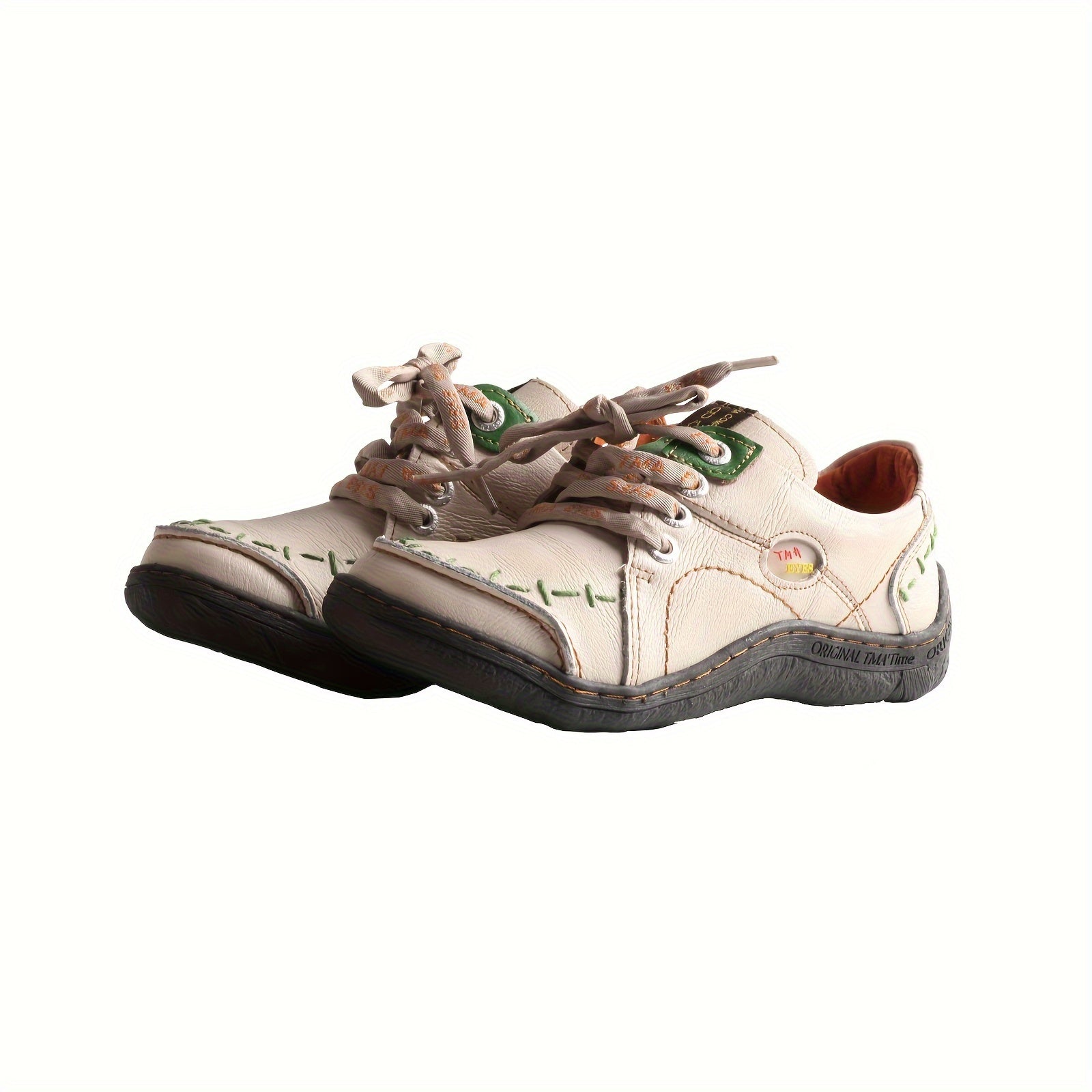 Women's Flat Shoes Spring Comfortable Low Top White Blue Nature-Inspired Patterns Casual