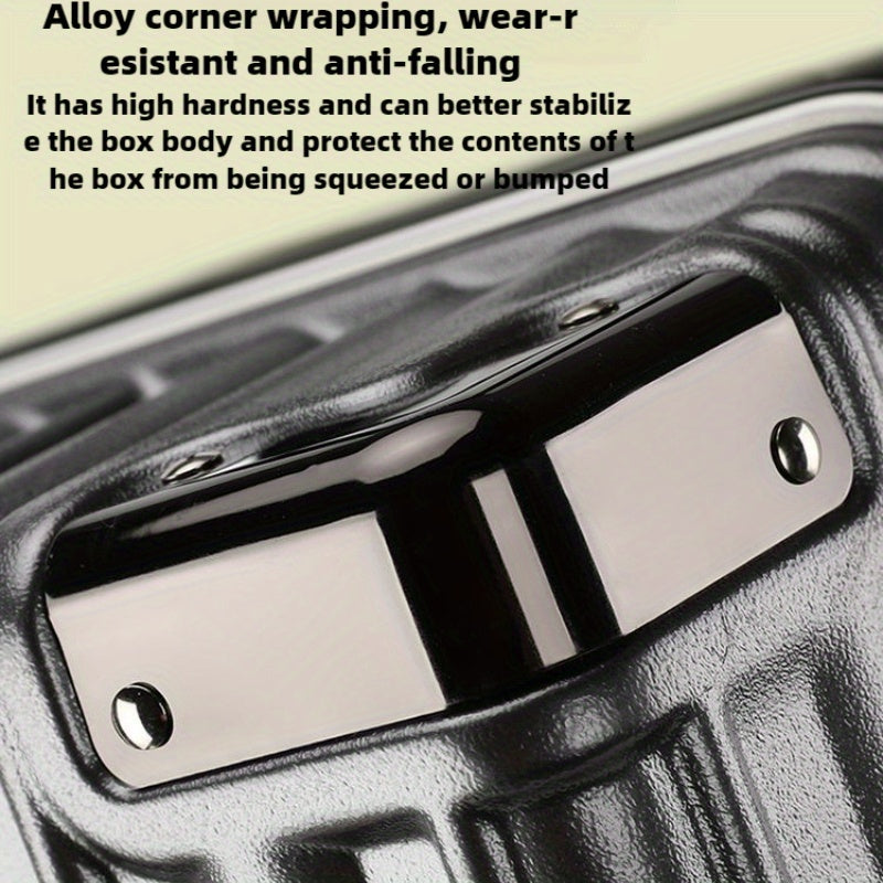 20-Inch Aluminum Frame Spinner Luggage with Password Lock for Men and Women