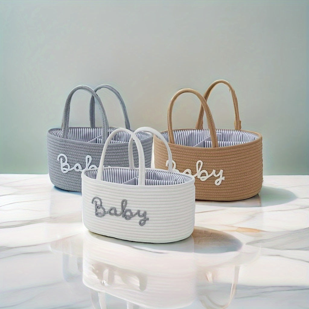 Diaper Organizer with Removable Divider for Changing Tables and Car Storage