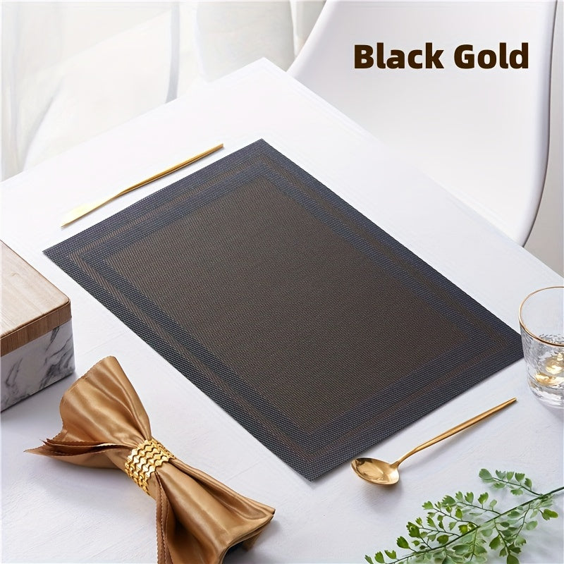 4-Piece Kitchen Insulation Table Mats Water and Heat Resistant Thick Striped Protecting Hot and Cold Drinks