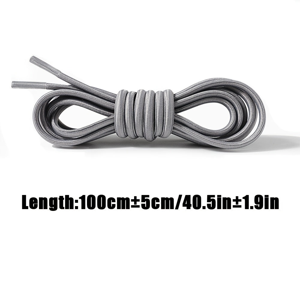 Unisex Elastic No-Tie Shoelaces 100cm Solid Color Lightweight Durable