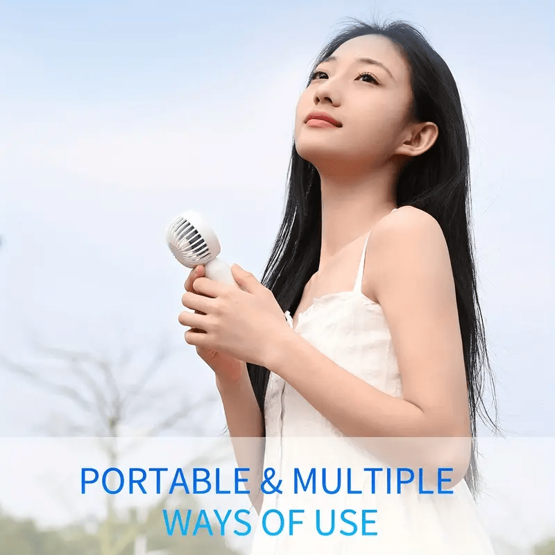 Mini Portable Handheld Fan with 3 Speeds USB Rechargeable Eyelash Fan for Office Travel Camping
