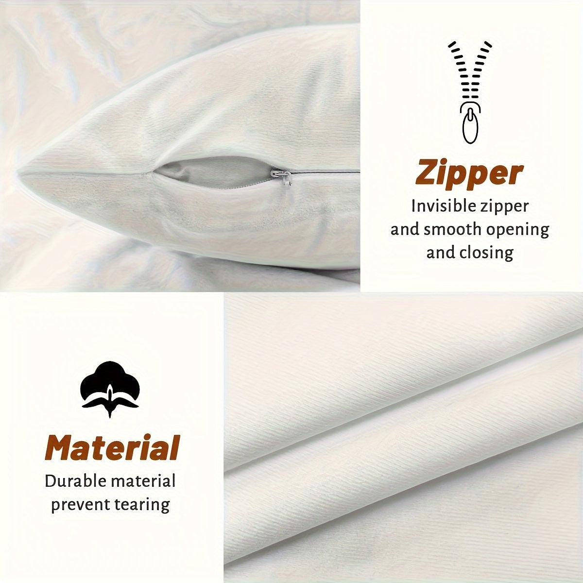 Christmas Reindeer Throw Pillow Cover Polyester Woven 45.72cm Square Machine Washable