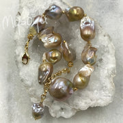 Freshwater Pearl Necklace for Women 21-28mm Baroque Natural Jewelry Gift