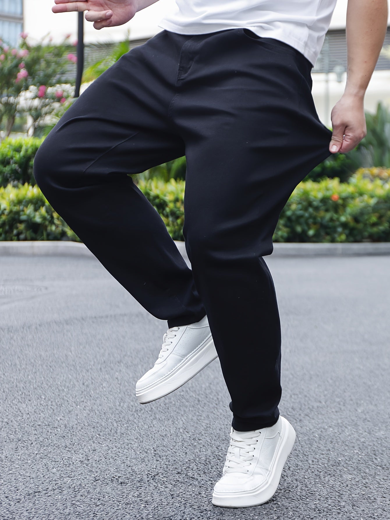 Men's Cotton Jeans Loose Fit with Pockets Medium Stretch All-Season