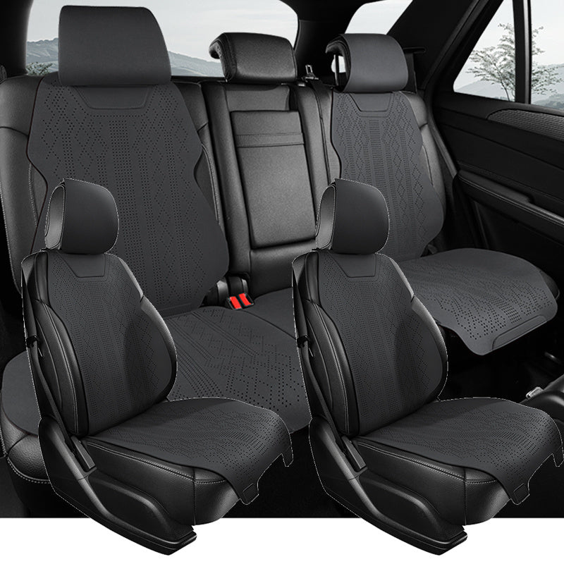 Набор чехлов для автомобильных сидений для всех сезонов из высококачественной замши, прочная подушка сиденья