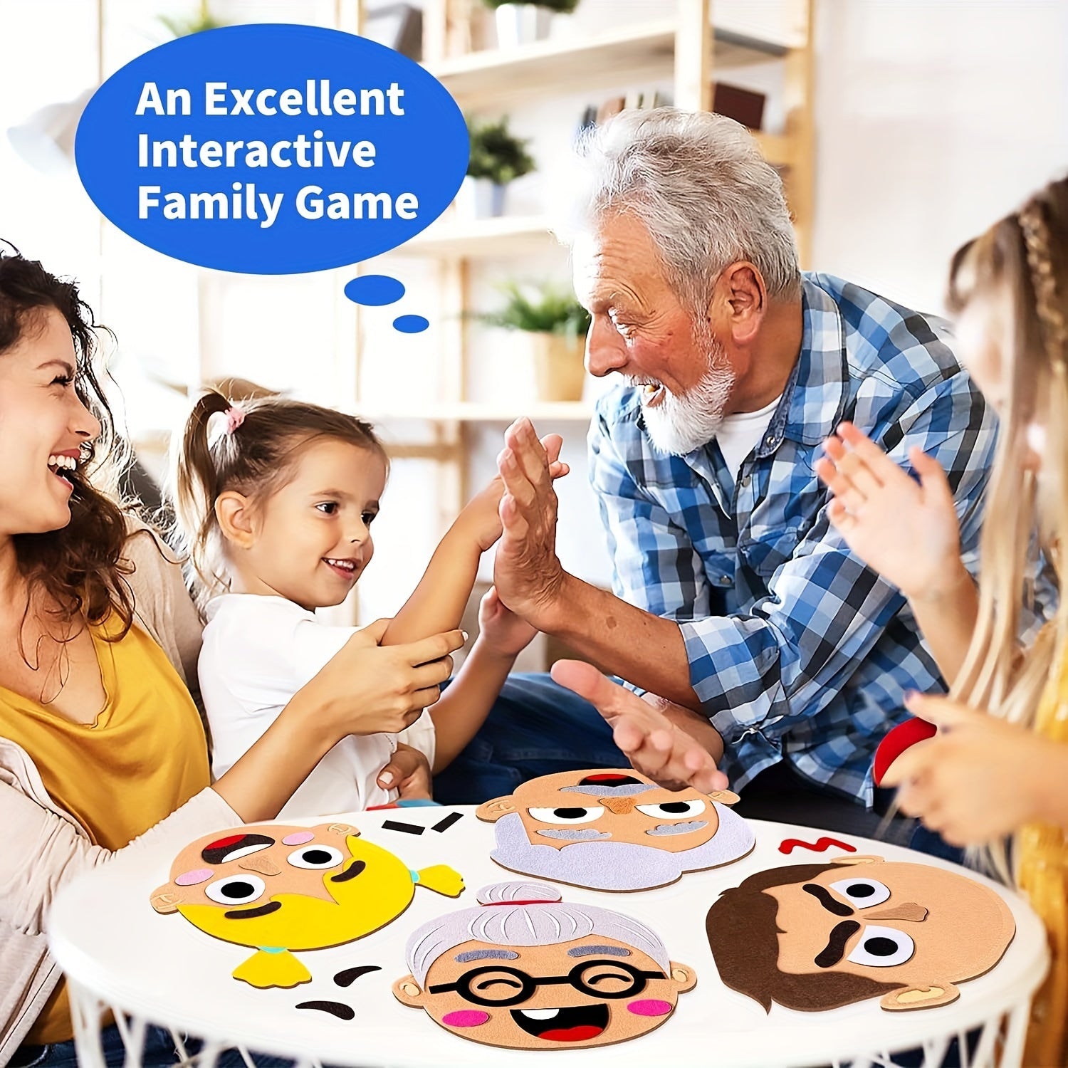 116-Piece Social Emotional Learning Games Set with Family Face Mood Board and Sensory Toys