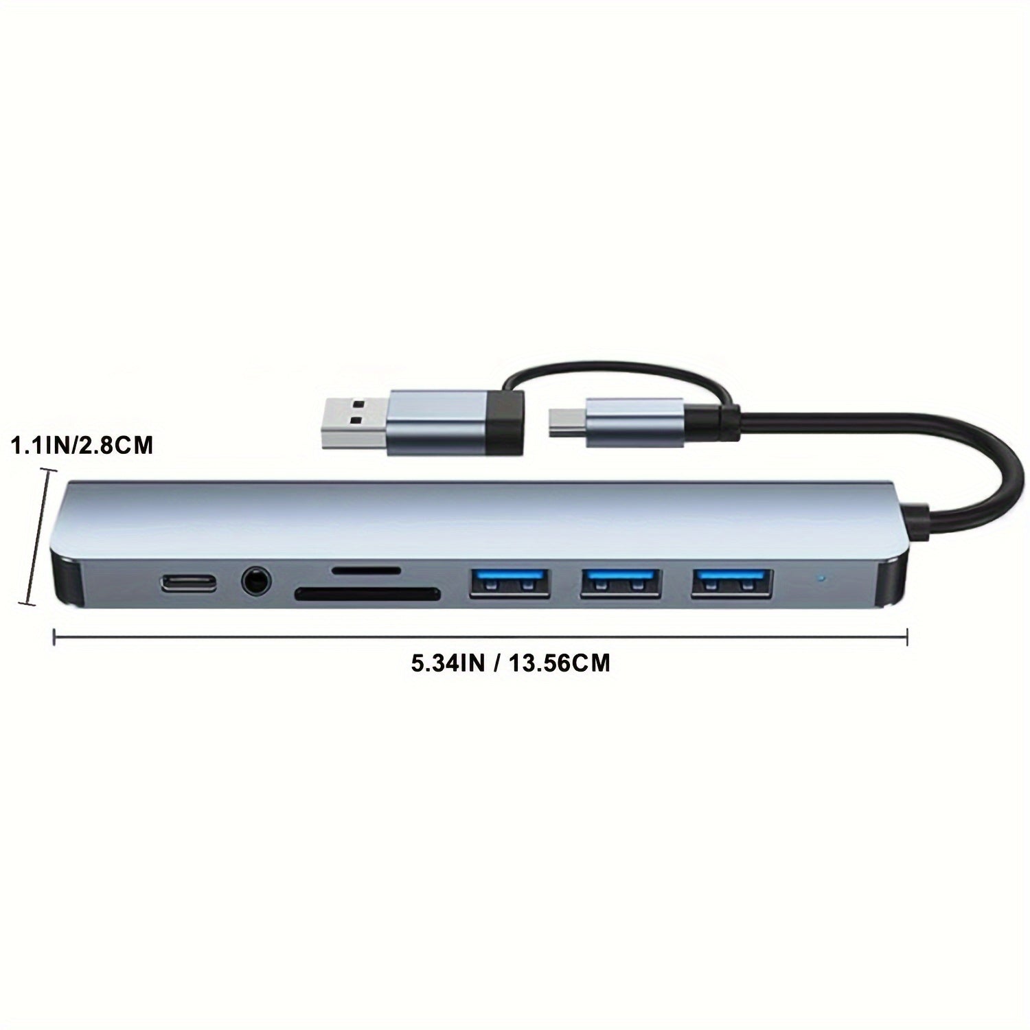USB C Hub with Multiple Ports for MacBook Pro Air and USB C Laptops