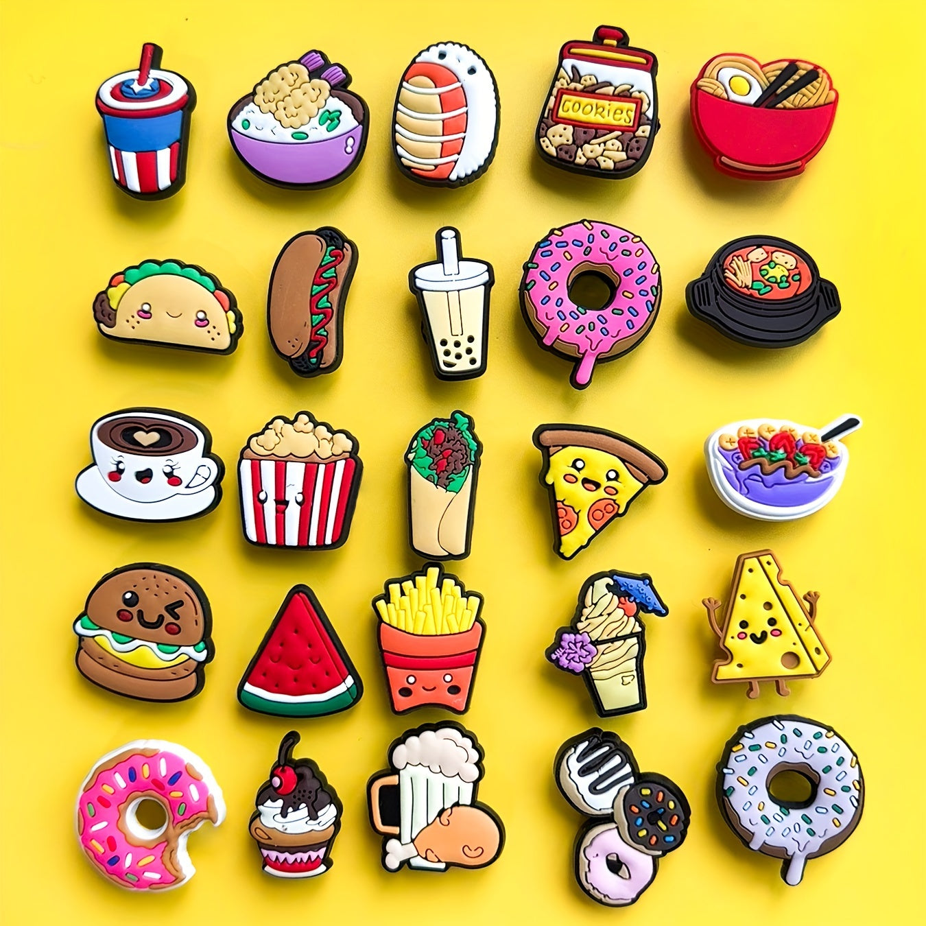 25 Pieces Food Series Plastic Toy Food Set for Children