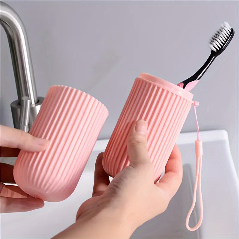 Travel Toothbrush Set with Portable Washing Cup, Mouthwash Cup, Large Toothpaste Tube and Storage Box