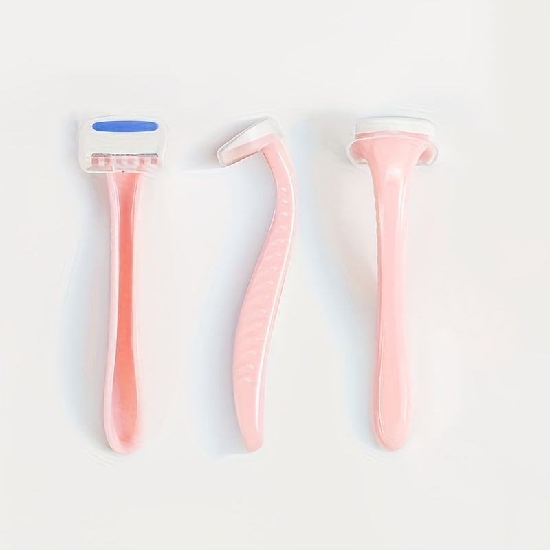 Women's Bikini Razors 3-Pack, Painless Wet Dry Hair Trimmer for Body