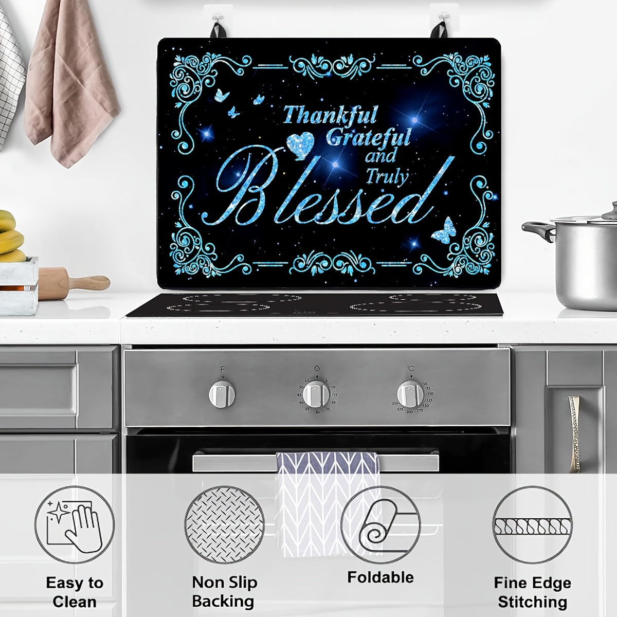 Pechingizni 72.39x52.07 sm o'lchamdagi yuqori sifatli 1 dona Katta Pech Qopqog'i bilan himoya qiling. "Shukrona va Barakali" dizayni bilan ajralib turadigan ushbu qopqoq, elektr shisha pechlar uchun ideal bo'lgan anti-slip va issiqlikka chidamli. Xayr!