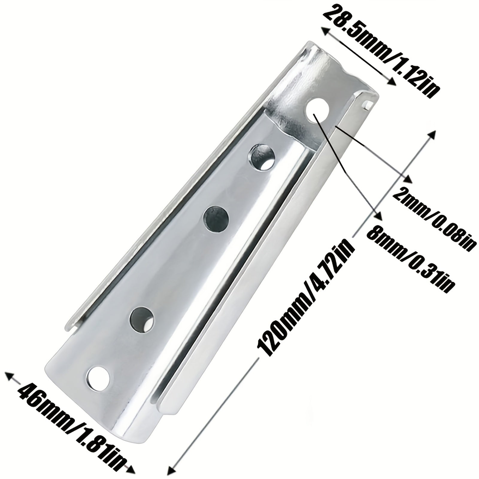 Durable Metal Sofa Connector Bracket 120mm Interlocking Latch Furniture Hardware Silver