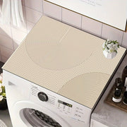 Uniseks Krema Geometrik chiziqli yuvish va quritish uchun qopqoq mato, sirpanmaydigan