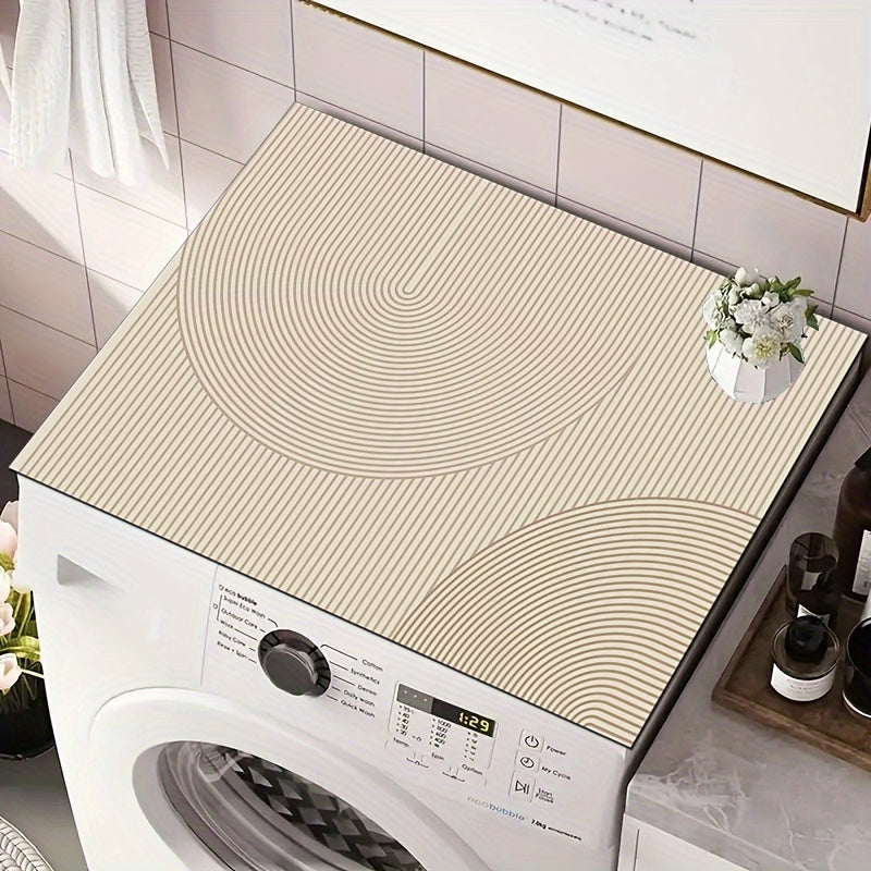 Uniseks Krema Geometrik chiziqli yuvish va quritish uchun qopqoq mato, sirpanmaydigan