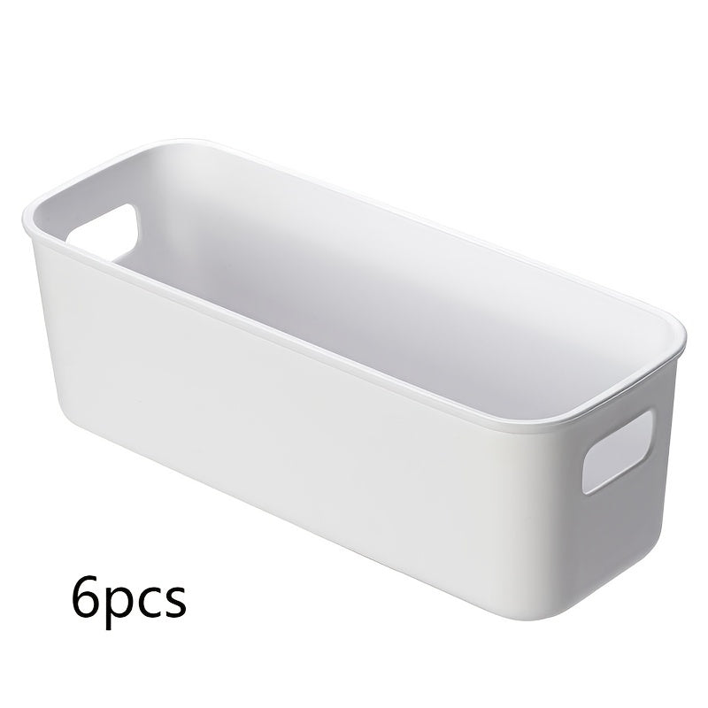 Ofis shkafini tashkil qilish uchun tutqichli 12 ta paketli plastmassa saqlash qutilari