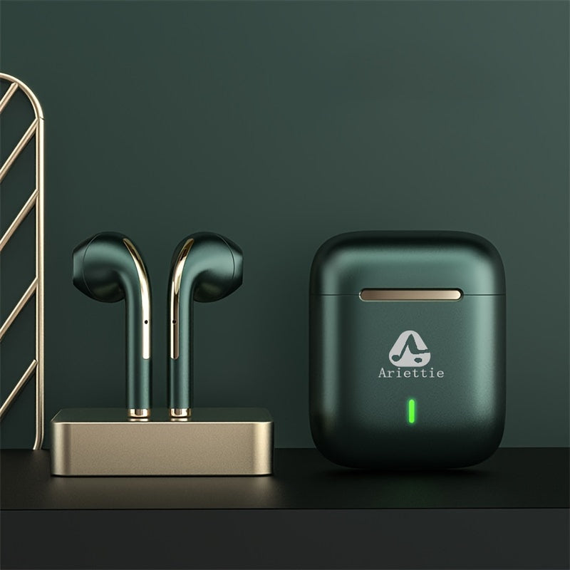 Ariettie J18 TWS беспроводные наушники: водоотталкивающие, активное шумоподавление, сенсорное управление, разъем Type-C, идеальны для игр, перезаряжаемая батарея 300mAh, динамический микрофон, открытая конструкция чашек.