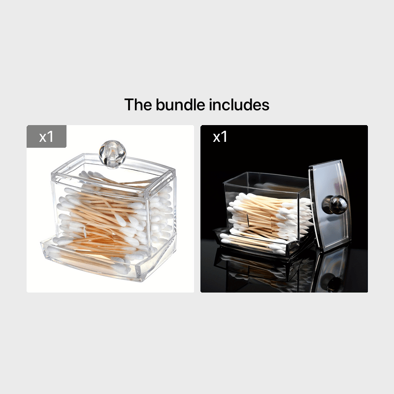 Acrylic Storage Jar for Cotton Pads Stylish Organizer Clear Container