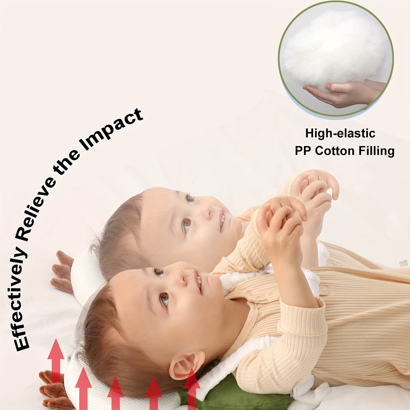 Toddler Anti-Collision Pillow Polyester Fiber Cute Animal Design 1 Piece