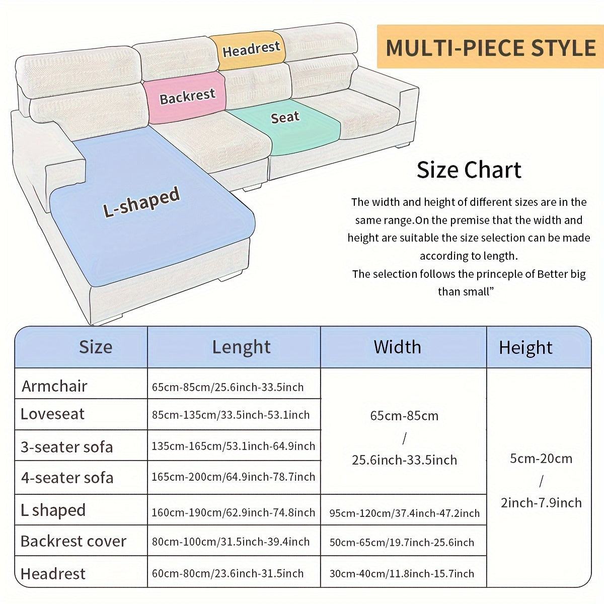 Checkered Pattern Polar Fleece Sofa Cover Boho Style Stretch Fabric Stain and Pet Scratch Protection